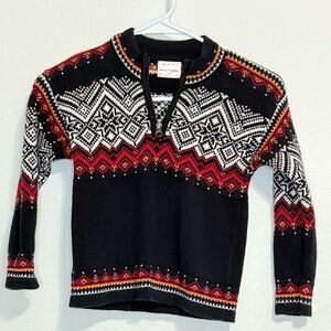 Hanna Andersson Black and Red Nordic Sweater
